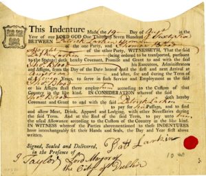 indentured servant contract